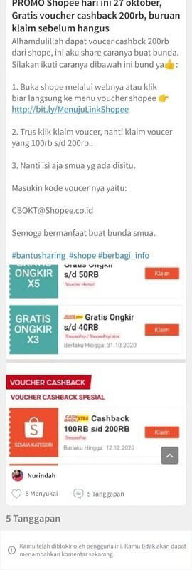 WARNING ALERT! PENIPU BERKEDOK CASHBACK S**PEE