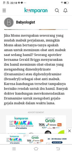 Bun saya mau tanya , ?? Apakah ada yang taubumil boleh ngonsumsi obat anti mabuk ( darmamine) ????