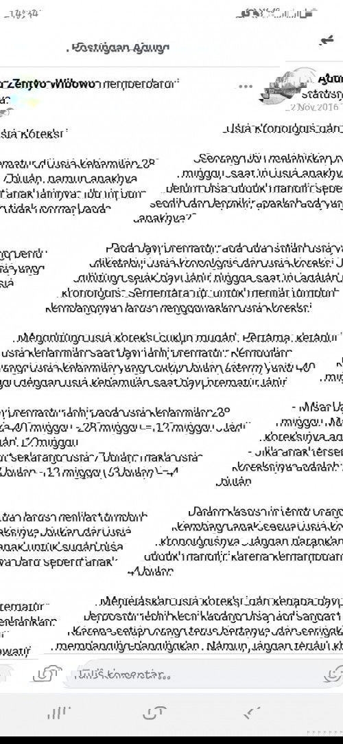 usia kronologis & usia koreksi