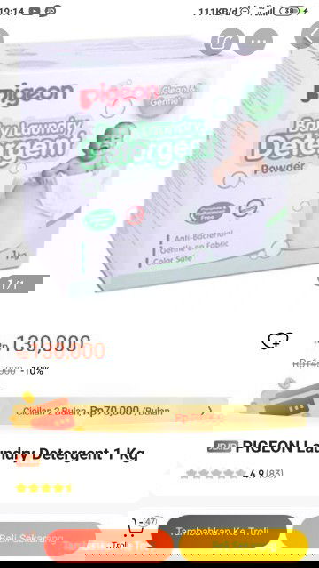 Detergent untuk baju bayi