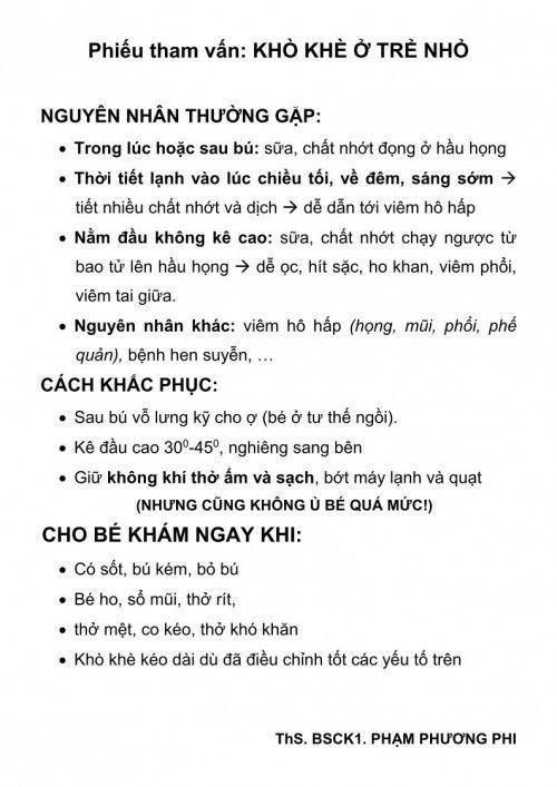 Share kinh nghiệm cho bé sơ sinh bị ọc sữa, thở khò khè nhé