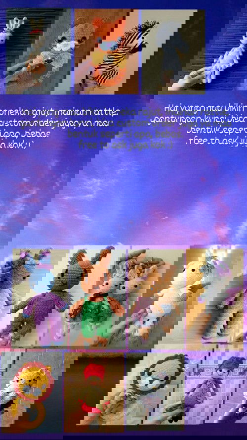 Jualan boneka rajut atau mainan bayi (rattle)