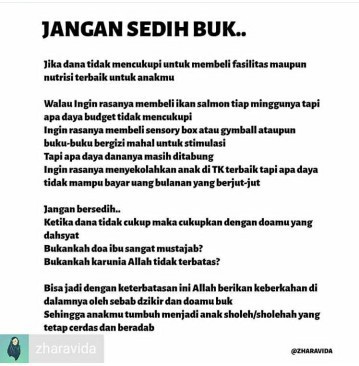 Jangan sedih buk...