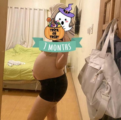 7 months pregnant