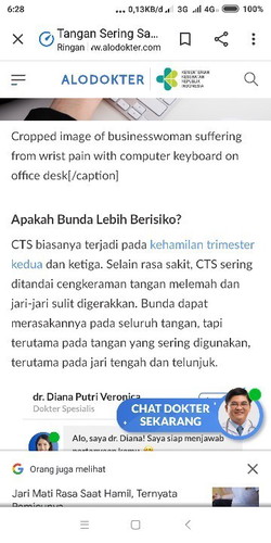 Tangan Ngiluu Saat Hamill