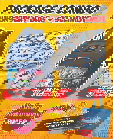 PAKEJ COMBO NURSERY BAG + SELIMUT