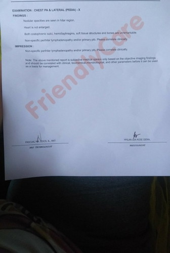 X RAY RESULT