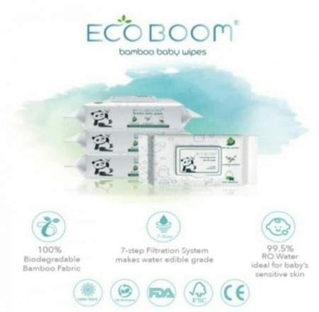 100% Biodegradable Bamboo Baby Wet Wipes