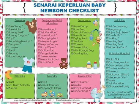 List kperluan bby n mummy