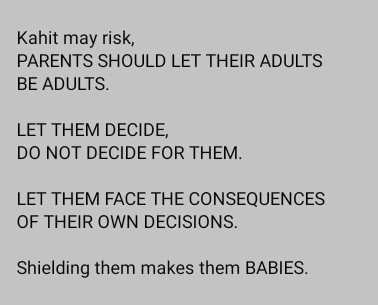 Recipe for making "adult babies"
