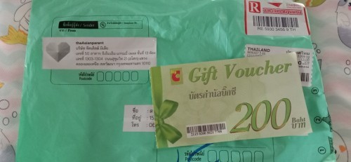 ได้ของรางวัลแล้ว ขอบคุณทางแอปค่ะ