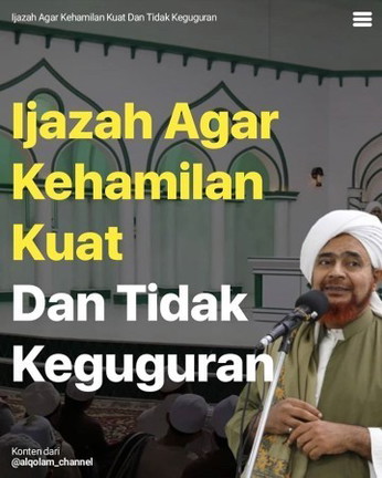 Amalan agar kehamilan kuat dan tidak mudah keguguran..