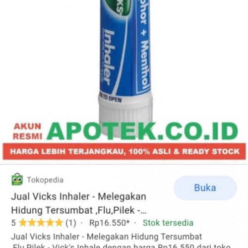 Vicks inhaler apa boleh di pakai ?