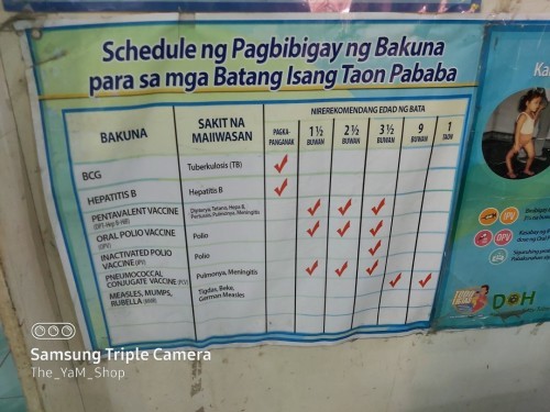Vaccine/Bakuna sa sangol