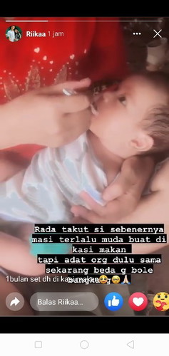 Ngeriii liat postingan nya 1bln setngah di kasih mkan..