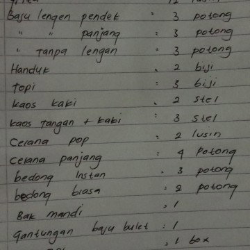 perlengkapan utun