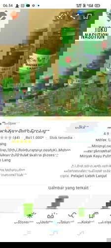 Perut rutin di pakaein minyak kayu putih