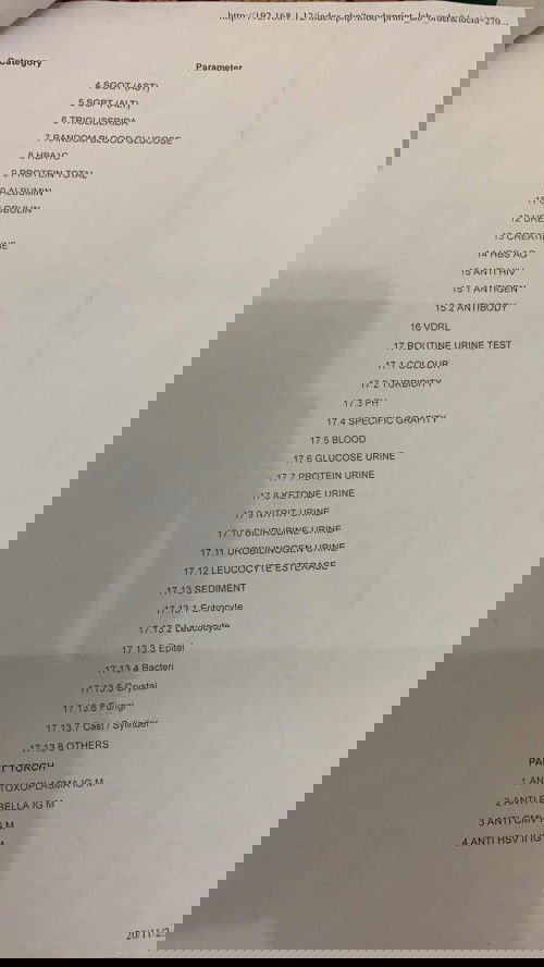 test lab di trisemester pertama