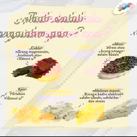 Makanan jenis apa yang selalu anda mengidam?😍