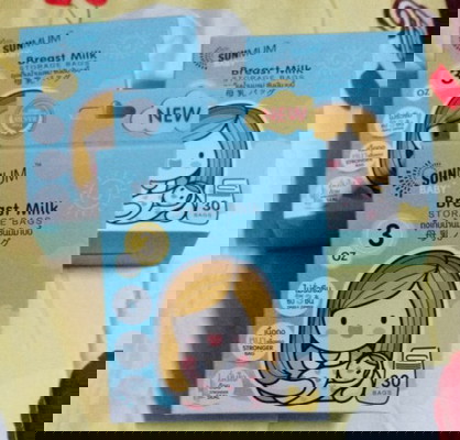 ส่งต่อถุงเก็บน้ำนมแม่ ยี่ห้อ ซันมัน เบบี้ค่ะ