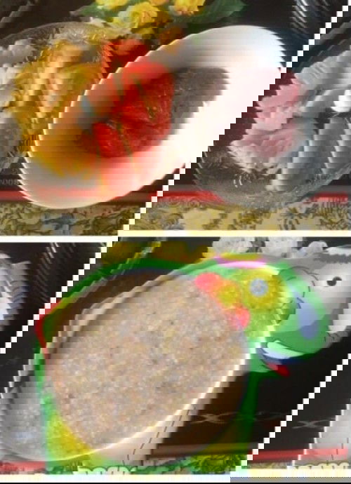 Cháo thịt bò xào chua ngọt