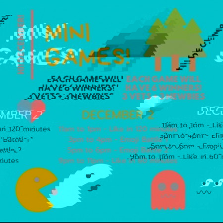 DECEMBER 2 - Mini Games Schedule