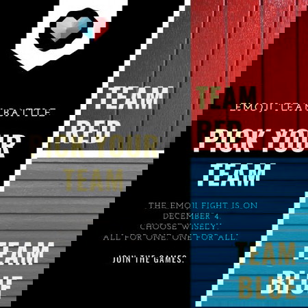 Emoji Team Battle! RED vs BLUE