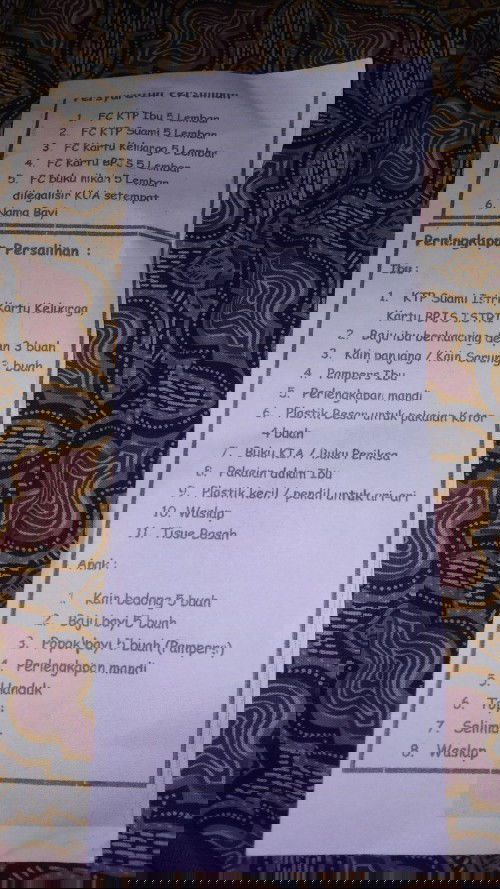 Persiapan persalinan