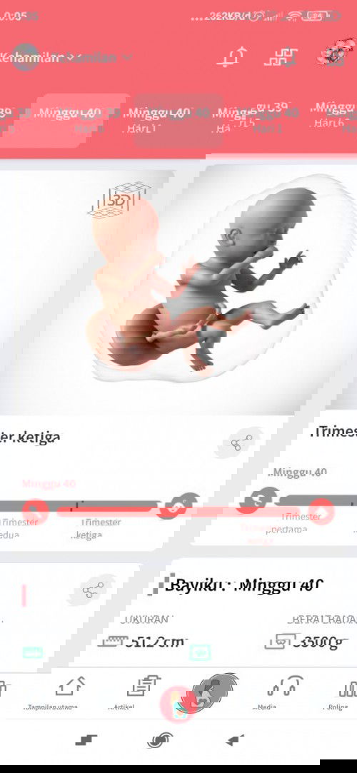 40 week belum ada kontraksi