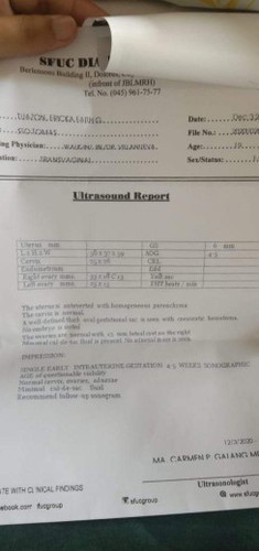 buntis ako 5weeks na siya ngayon, nakalagay sa ultrasound na may minimal cul de sac fluid na nakita