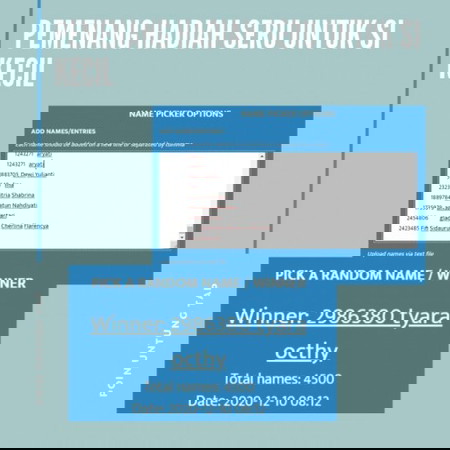 Pengumuman Pemenang Undian Reward Bulan November 2020