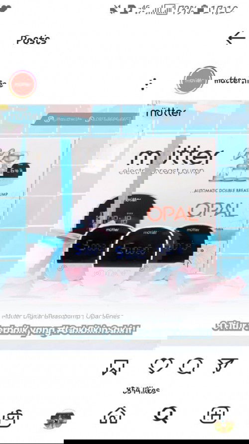 Jual breastpump mutter opal