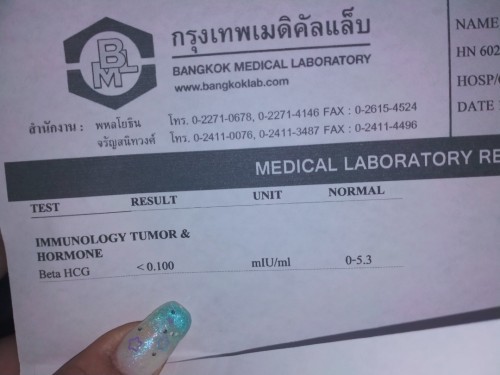 ตรวจเลือดมาค่ะ