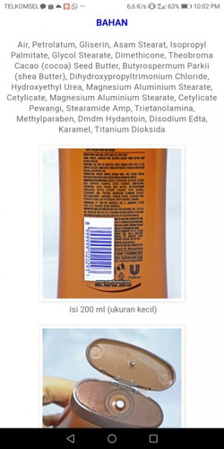 Body lotion