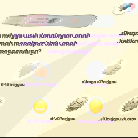 Berapa minggu waktu anda dapat tahu?