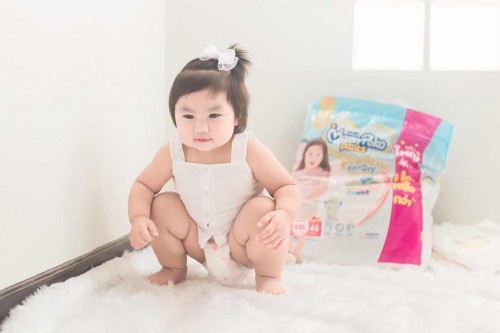 💕คุณแม่บ้านไหนเป็นสาวก MamyPoko เหมือนน้องมีอาบ้างคะ💕