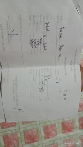 URINALYSIS RESULT