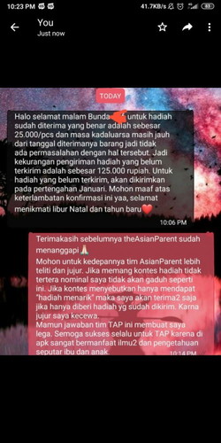 Alhamdulillah tim TAP sudah menanggapi