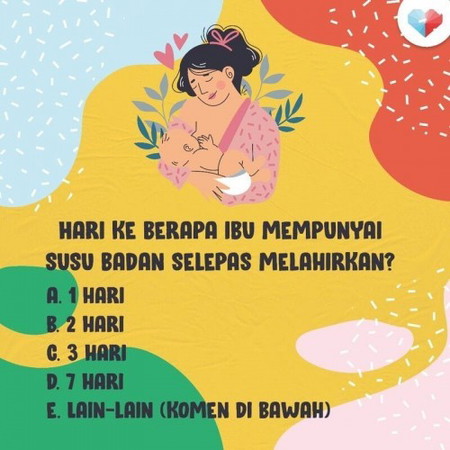Hari ke berapa mommy dapat menyusukan anak ya?