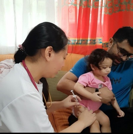 Vaccination day of my daughter