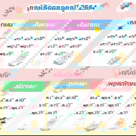 🎊🎈 ฤกษ์ดีคลอดลูก ครึ่งปีหลัง 2564 มาแล้วค่า