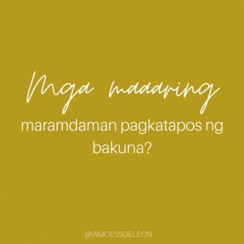 Ano ba ang mararamdaman kapag nagpabakuna?