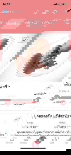 22 วีค คุณแม่น้ำหนักขึ้นมากี่กิโลแล้วบ้างค่ะ