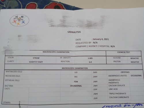 Normal po ba urinalysis test ko. 1st time ksi
