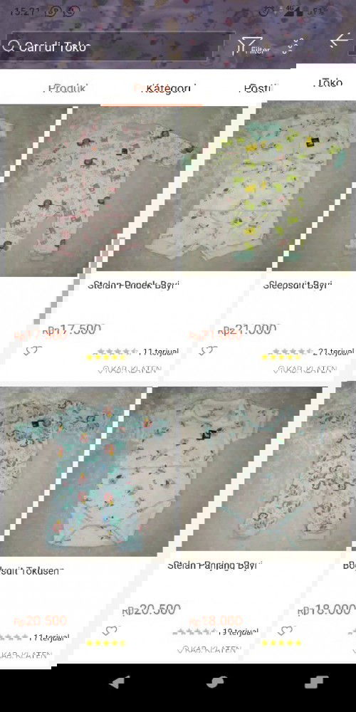 Jual baju bayi sisa dagangan