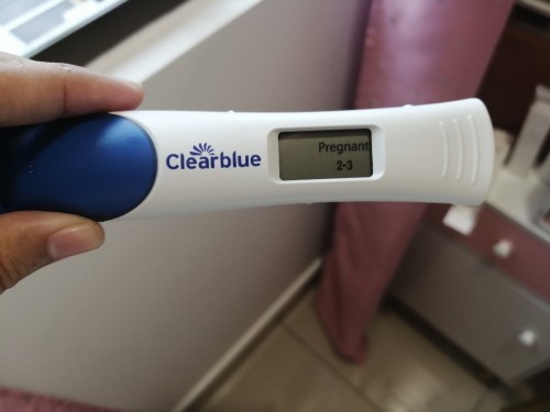 Utk double cnfirm sy pregnant ke x. Pagi ni sy buat test lagi guna clearblue. Alhamdulillah rs sebak