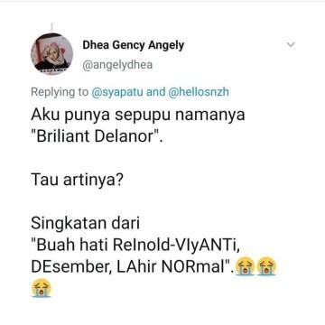 ADA YANG NAMA ANAKNYA UNIK?