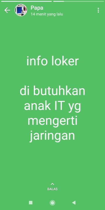 Bagi info loker (kalau ga suka tolong skip)