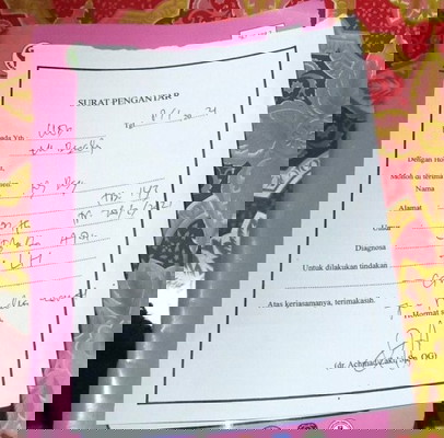 Ada yang paham kah apa arti tulisan diagnosa sma tindakan