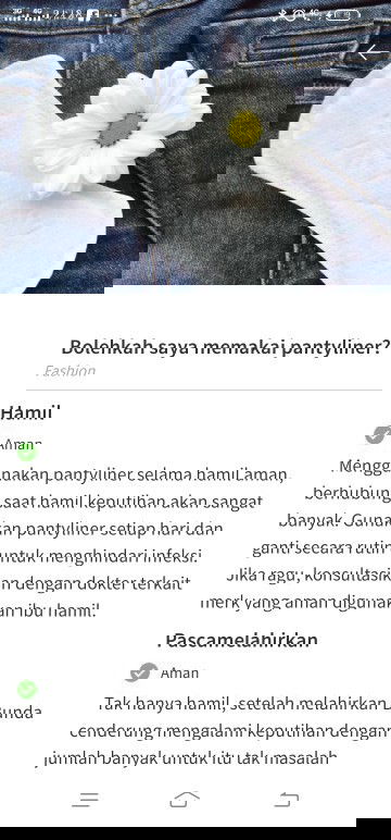 Hamil keputihan,boleh pake pantyliner